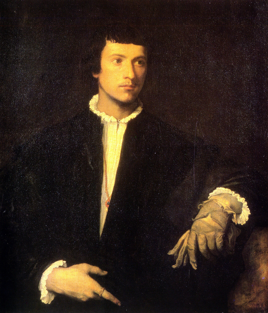 Portrait of a young man with gloves