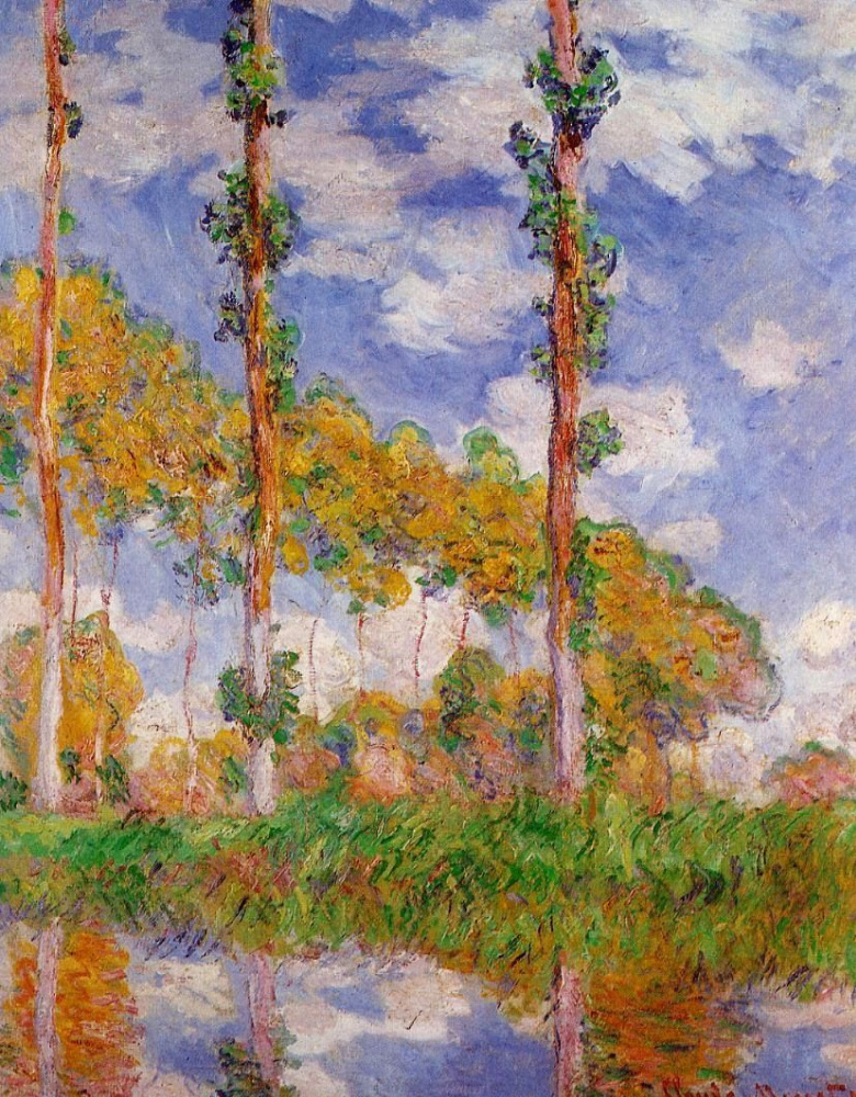 Claude Monet. Three poplars in summer
