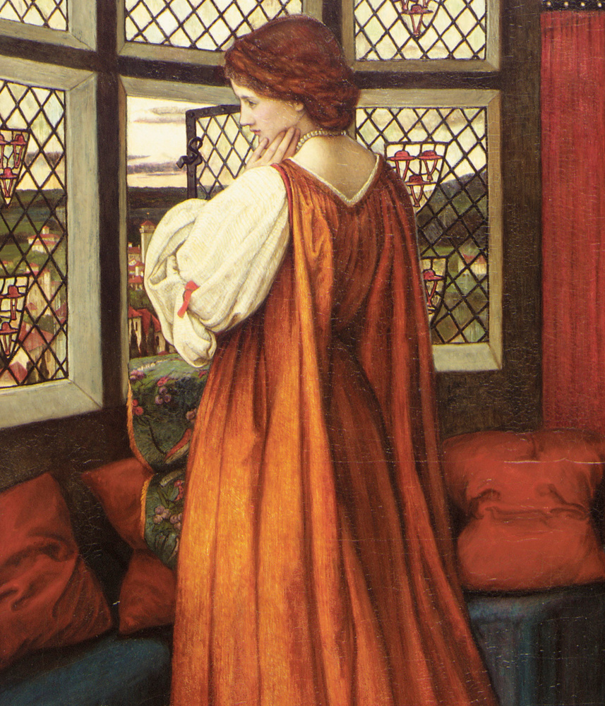 John Roddem Spencer-Stanhope. Juliet and her nurse. Fragment. Juliet at the window