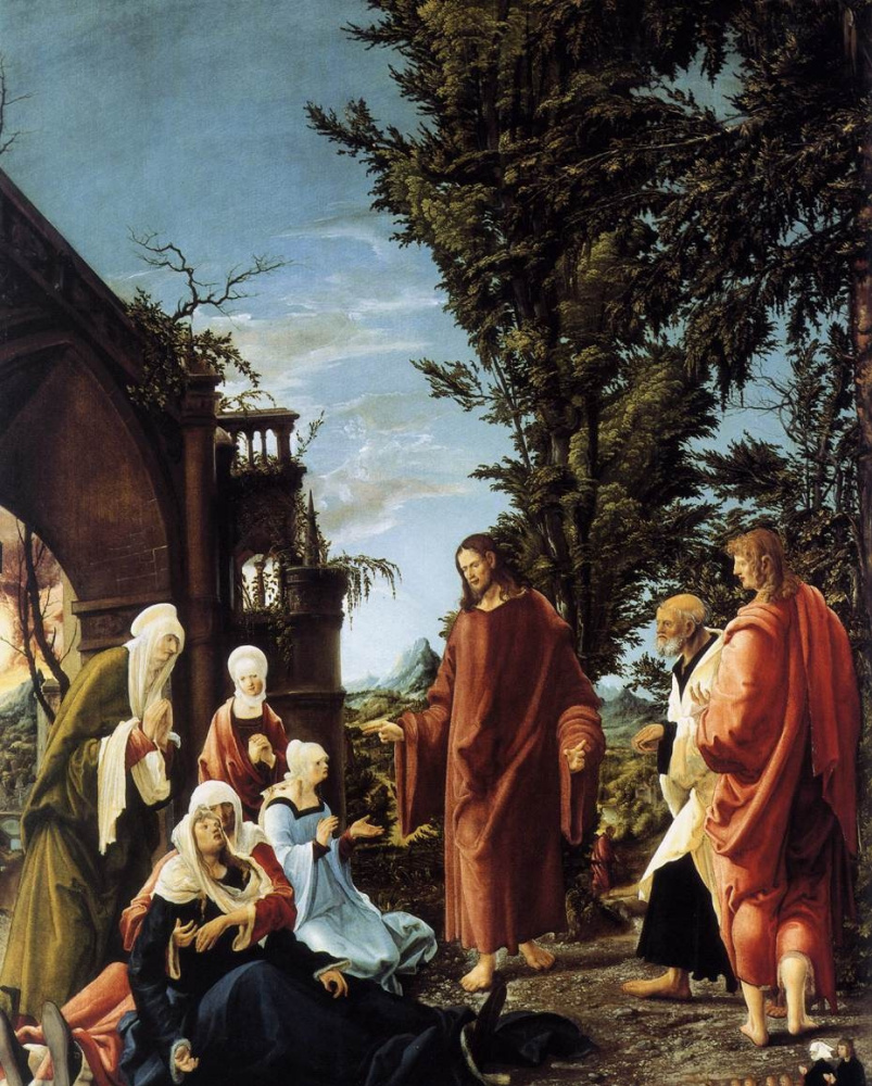 Albrecht Altdorfer. The farewell of Jesus Christ with his Mother
