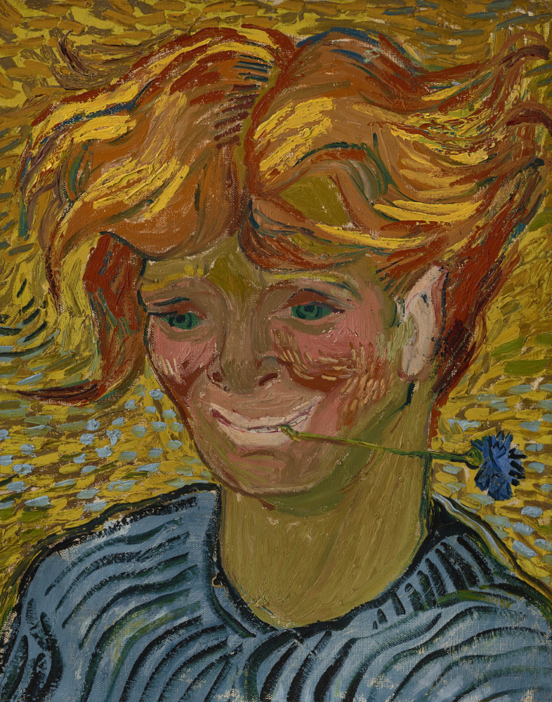 Vincent van Gogh. Young man with cornflower