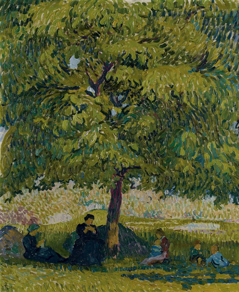 Giovanni Giacometti. Sotto l'albero di noce