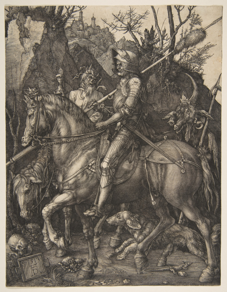 Albrecht Durer. The knight, Death and the Devil