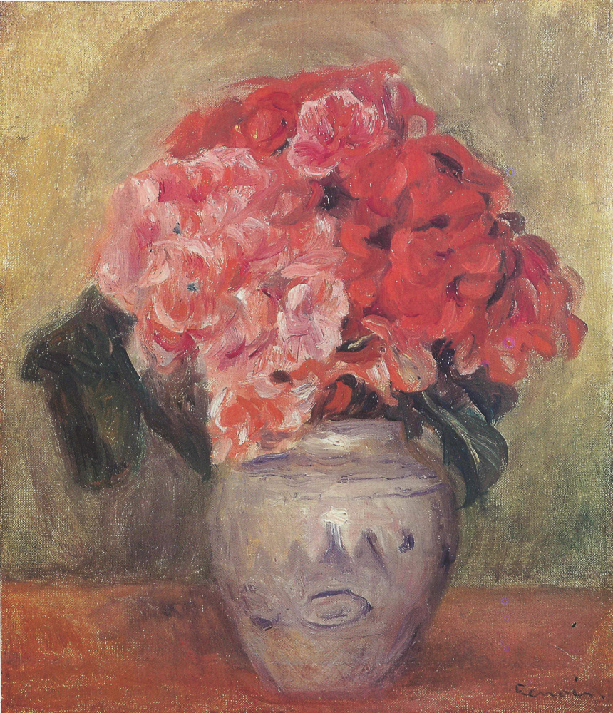 Pierre Auguste Renoir. Naturaleza muerta con flores