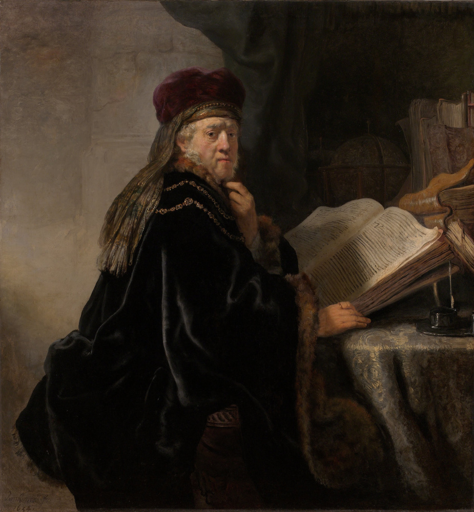 Rembrandt Harmenszoon van Rijn. Scientist at the table