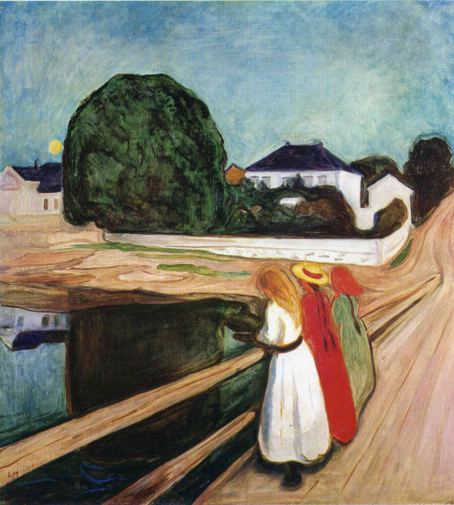 Edvard Munch. Girls on a bridge