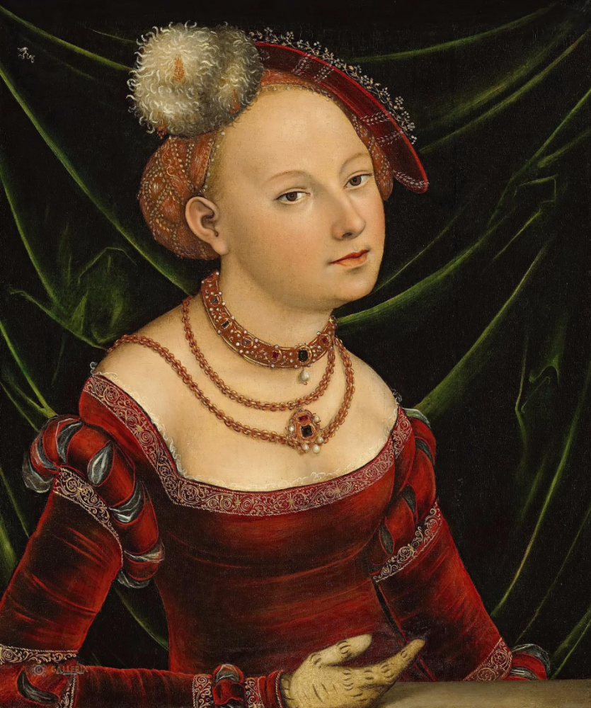 Lucas the Younger Cranach. Female portrait. Private collection.