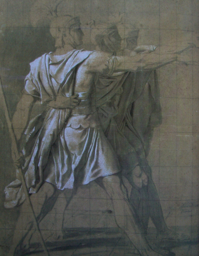 Jacques-Louis David. Three brothers of the genus Horatii (Sketch to the "Oath Horatii")
