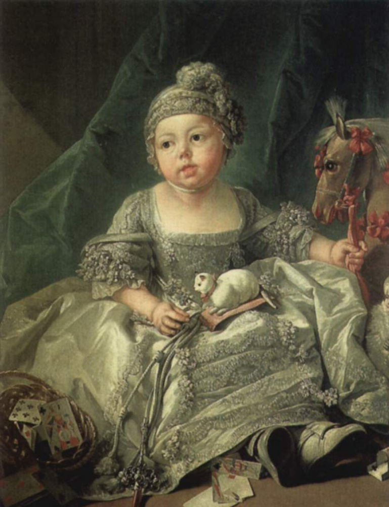 Francois Boucher. Portrait of Louis Philippe Joseph, Duke of Carlo, a baby