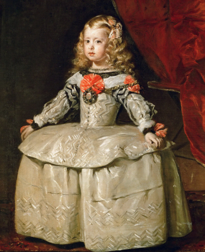 Diego Velazquez. Portrait of the Infanta Margarita in a white dress