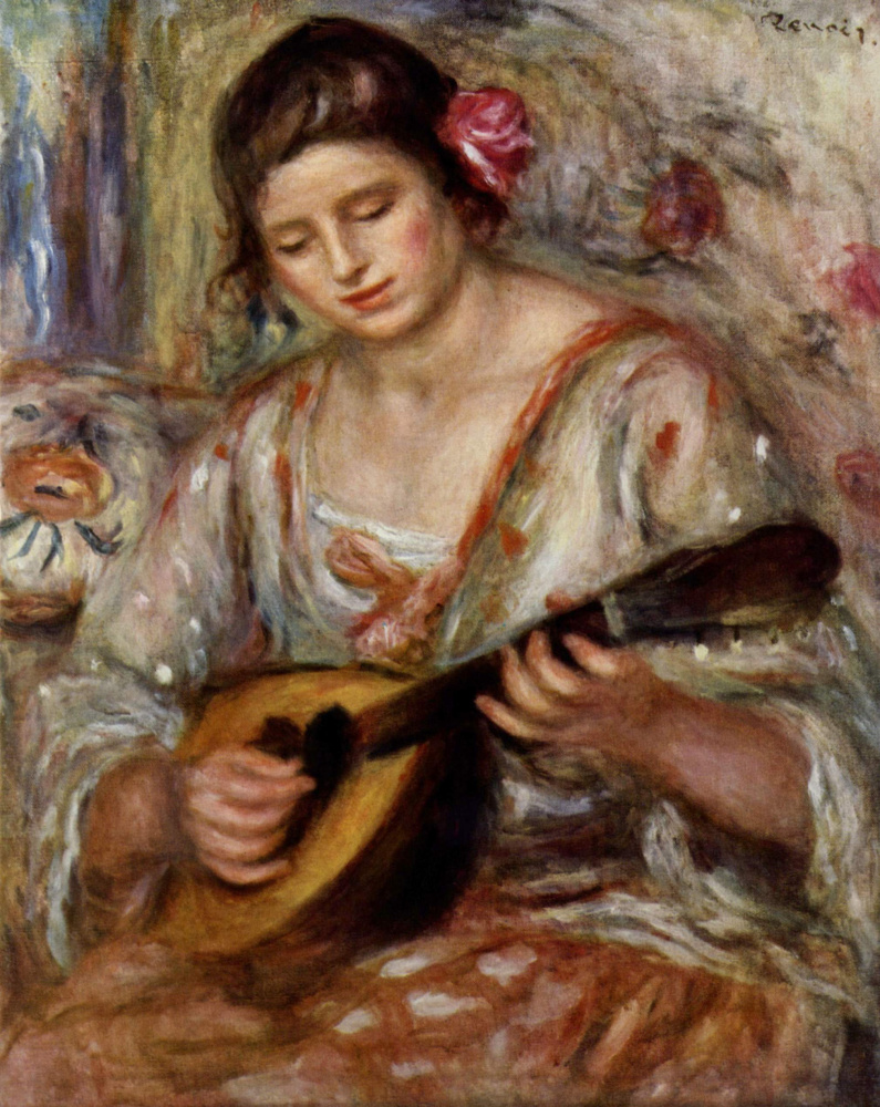 Pierre-Auguste Renoir. Girl with a mandolin