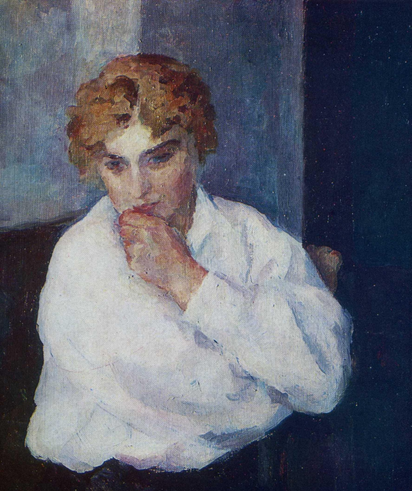 Anatoly Adrianovich Lebedev-Shuisky. Portrait of K. A. Lebedeva in white