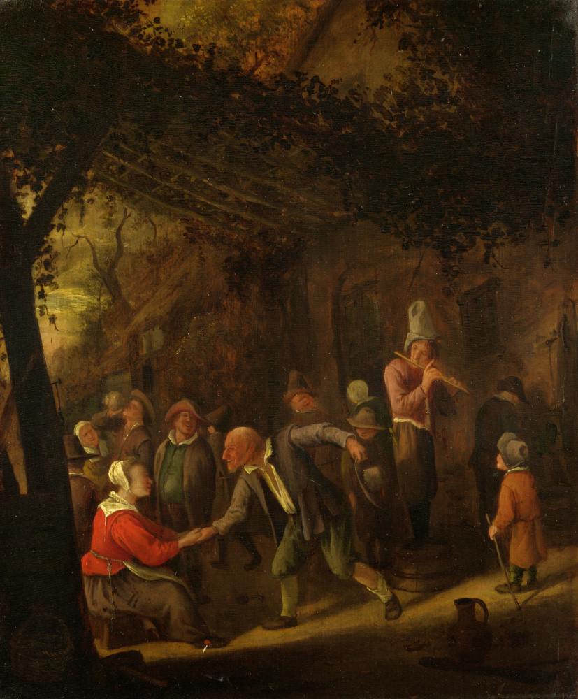 Jan Steen. Farmers are having fun at the hotel