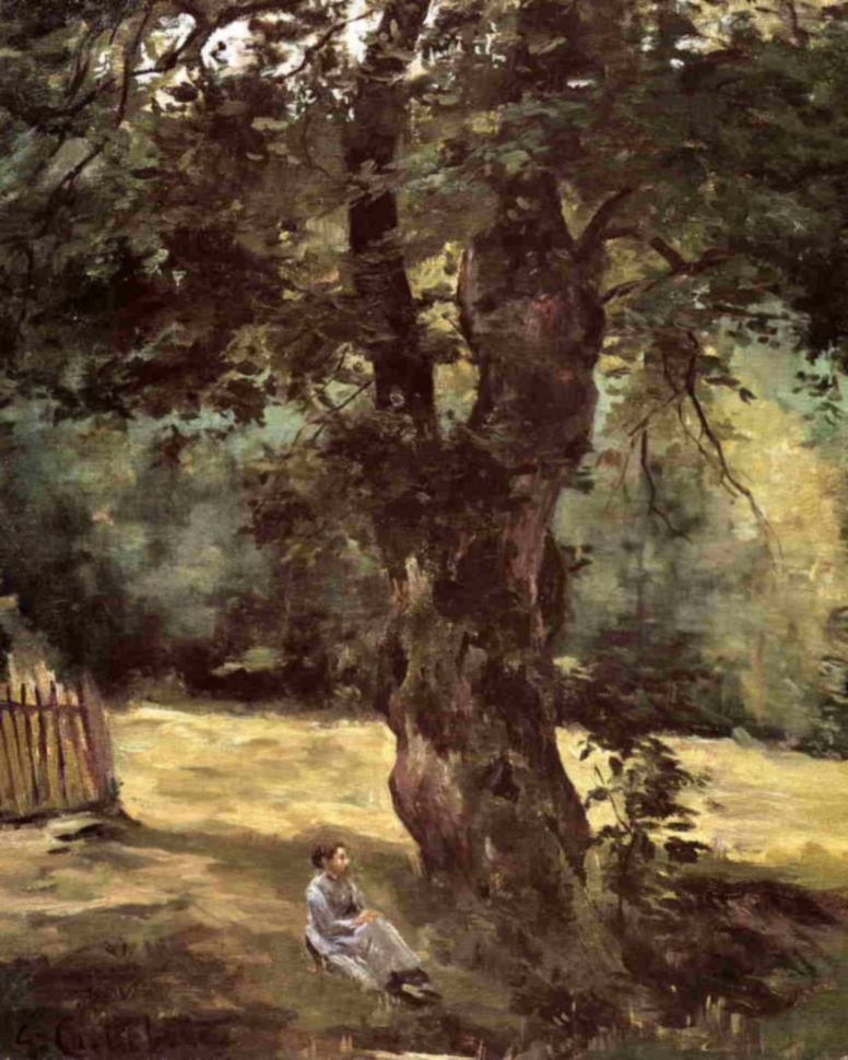 Gustave Caillebotte. Woman sitting under a tree