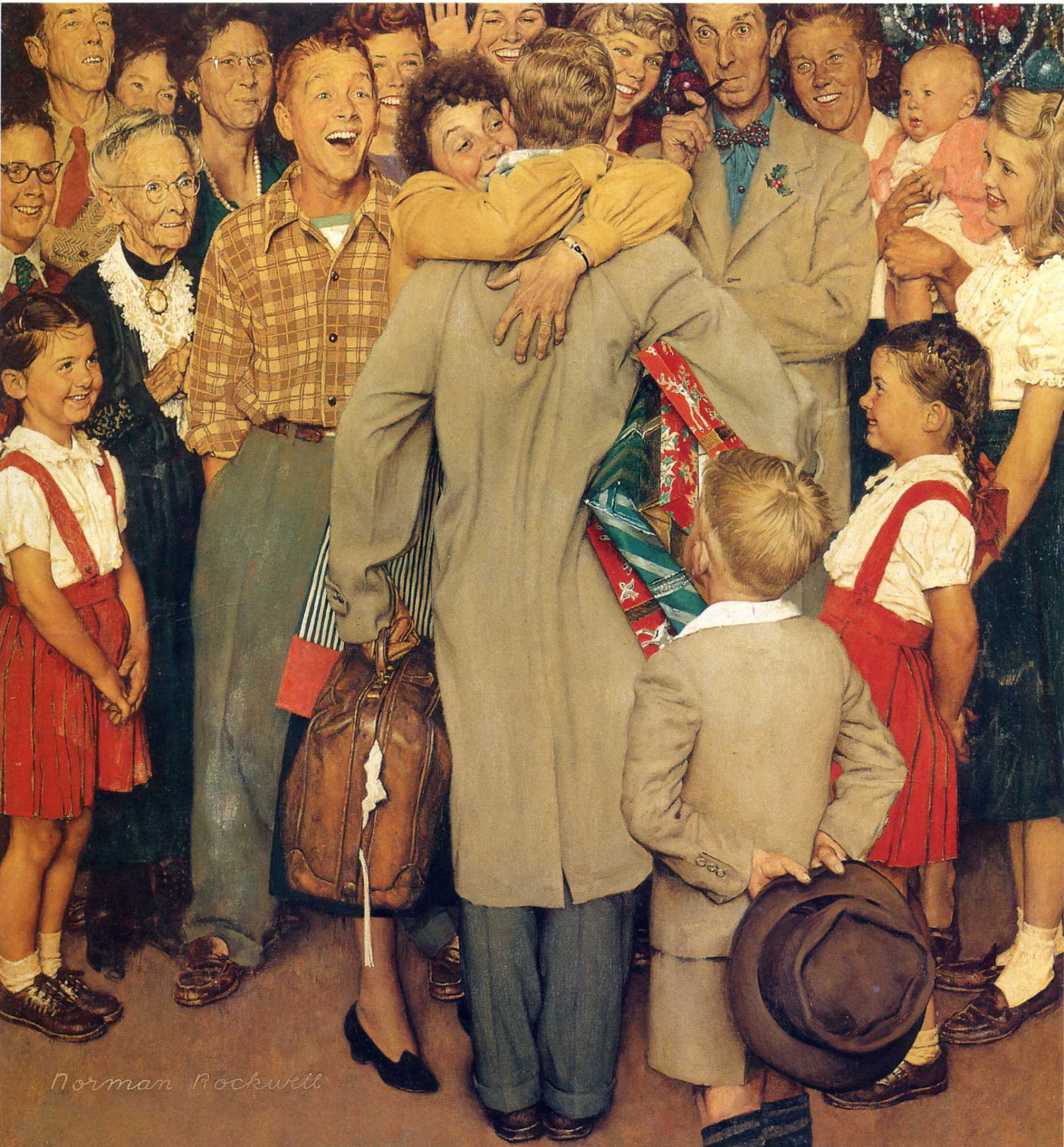 Норман Роквелл - Возвращение домой, 1948, 90×85 см: Описание произведения |  Артхив