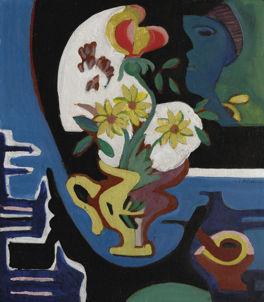 Ernst Ludwig Kirchner. Still life with flowers