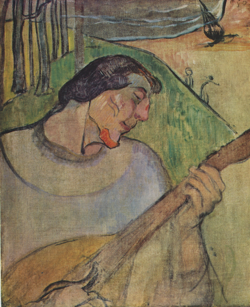 Paul Gauguin. Self-portrait with a Mandolin