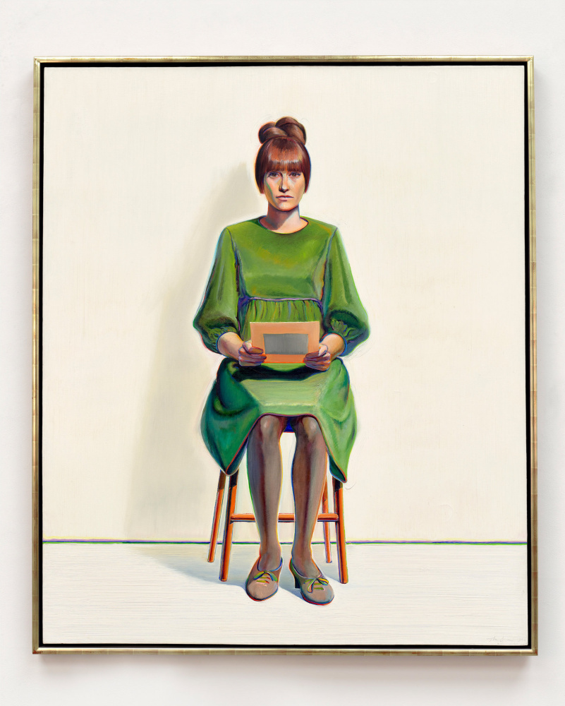 Wayne Thiebaud. Green dress