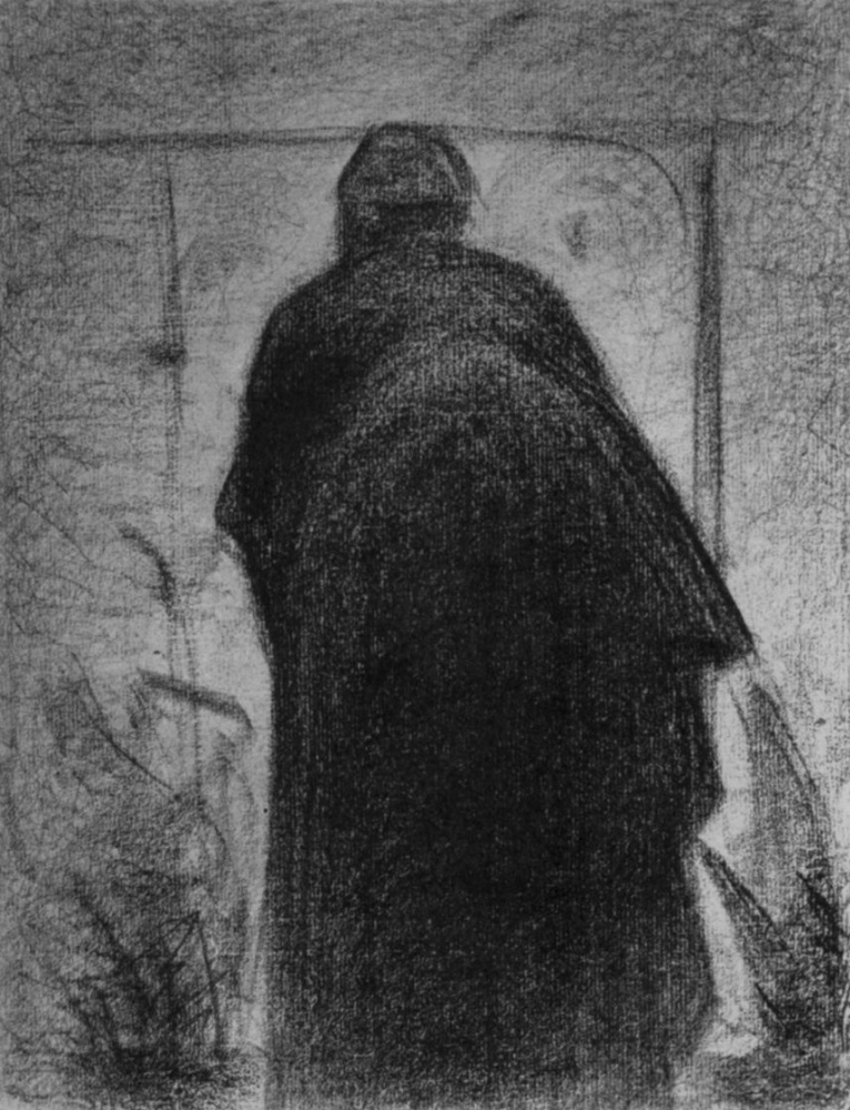 Georges Seurat. A bent woman, a figure from the back