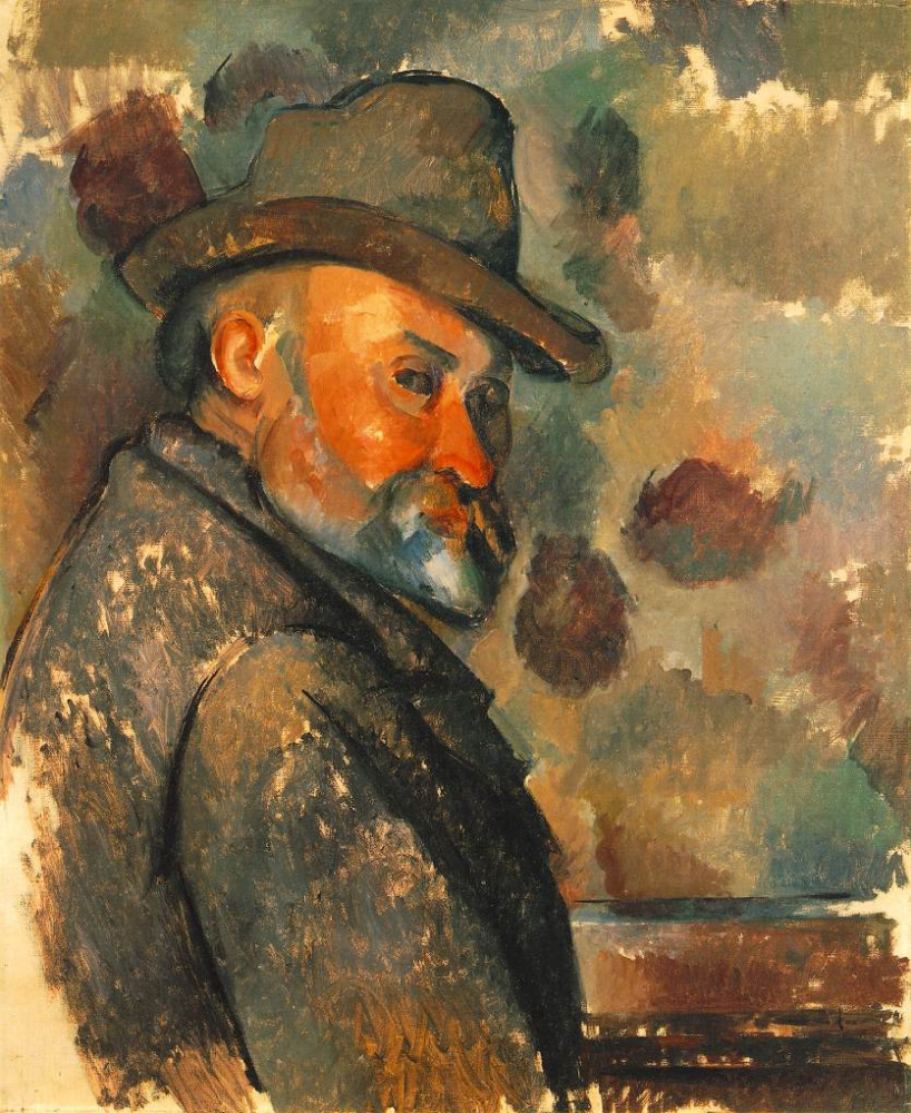 Paul Cezanne. Self portrait in a soft hat