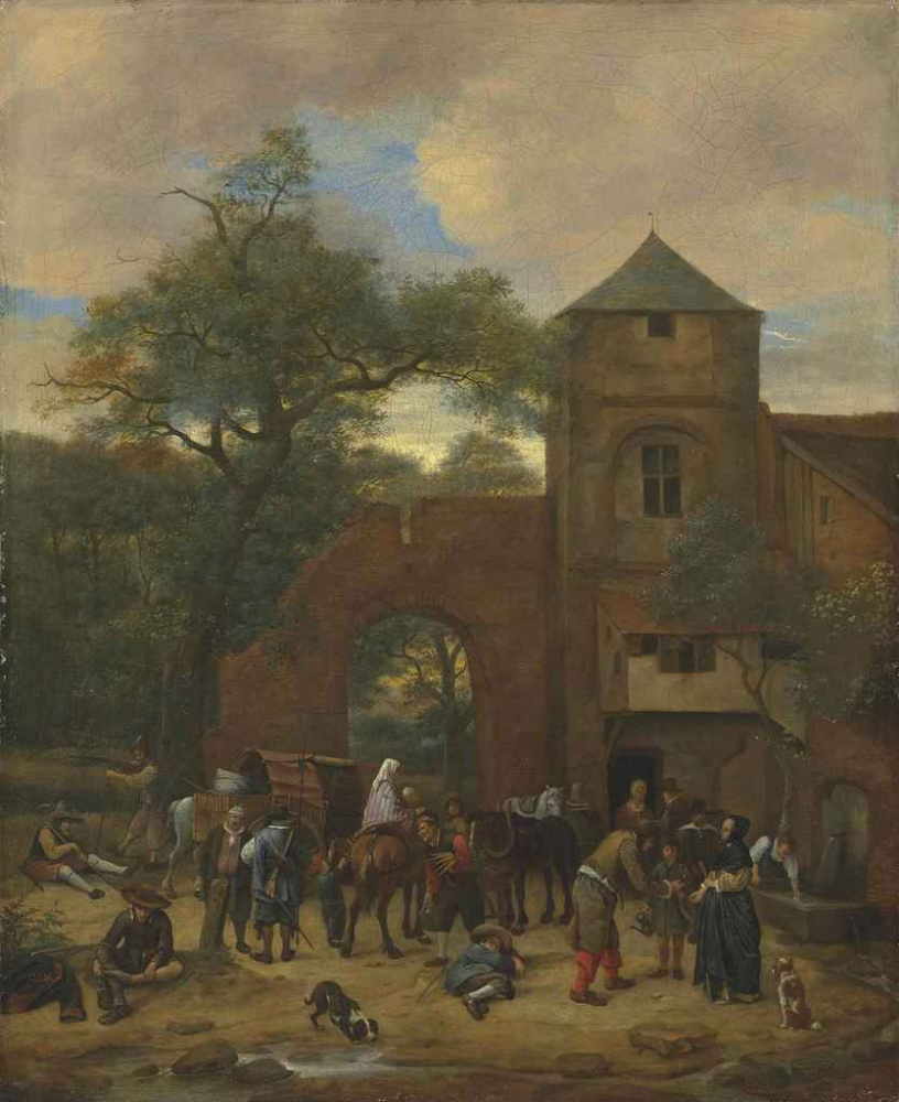 Jan Steen. 旅行者在酒店