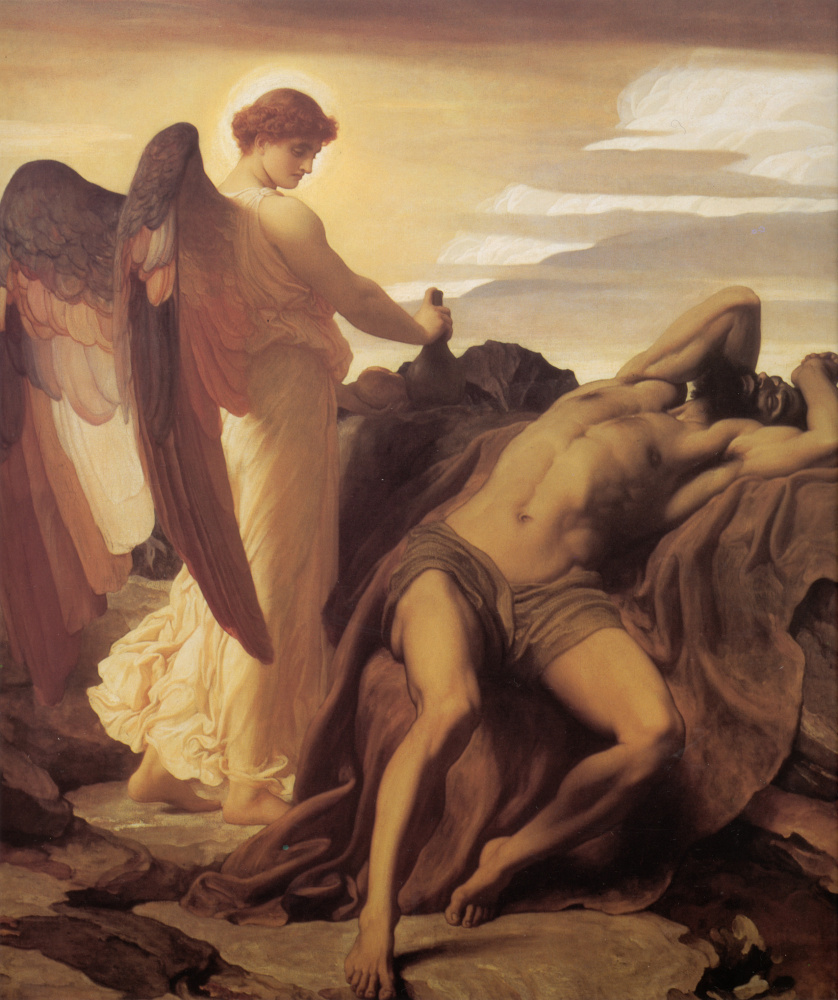 Frederic Leighton. Elijah in the desert