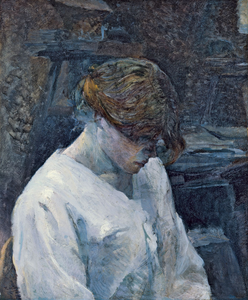 Henri de Toulouse-Lautrec. Redhead in white blouse
