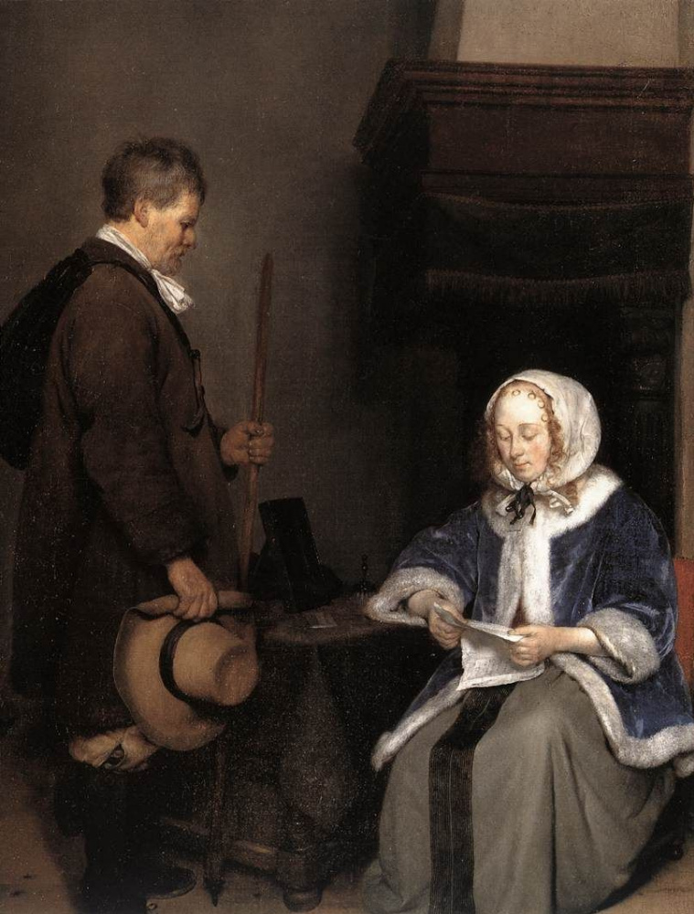 Woman reading a letter