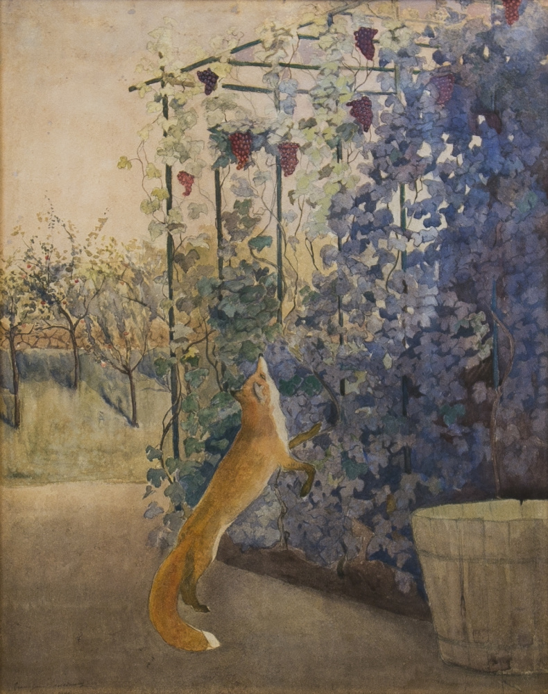 Ekaterina Vasilevna, Goldinger. The Fox and the grapes. 1909