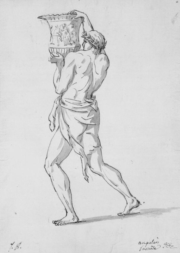 Jacques-Louis David. Roman, carrying the urn