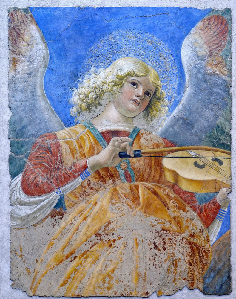 Melozzo da Forlì. Angel playing music
