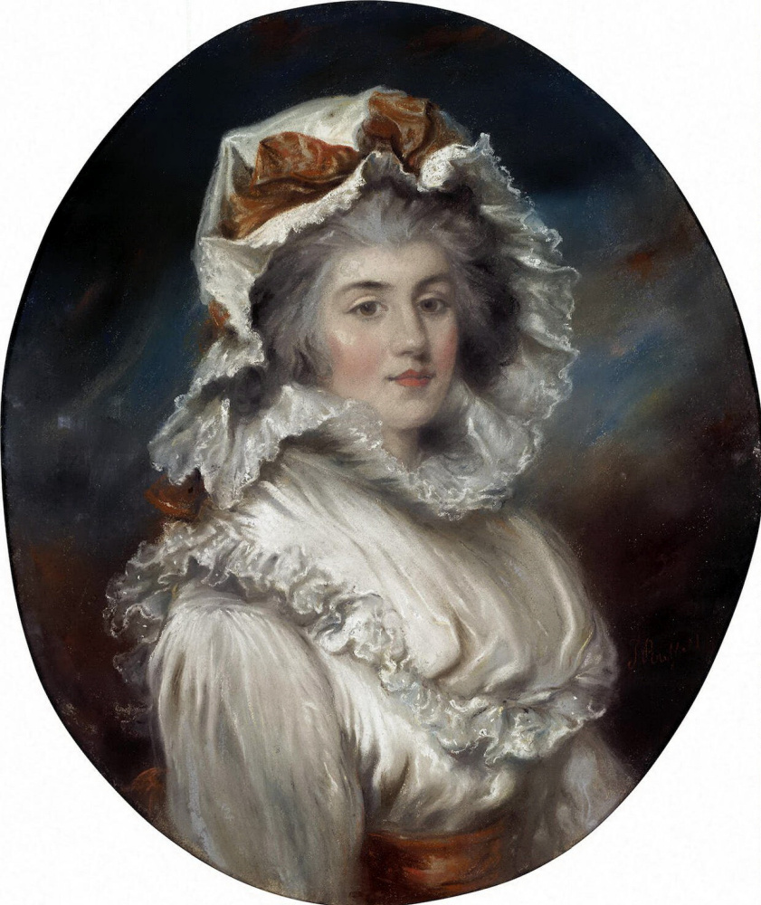 John Russell. Portrait of a girl in bonnet