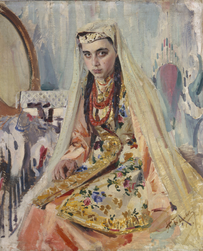 Pavel Petrovich Benkov. Portrait of Tatar Doomed bride