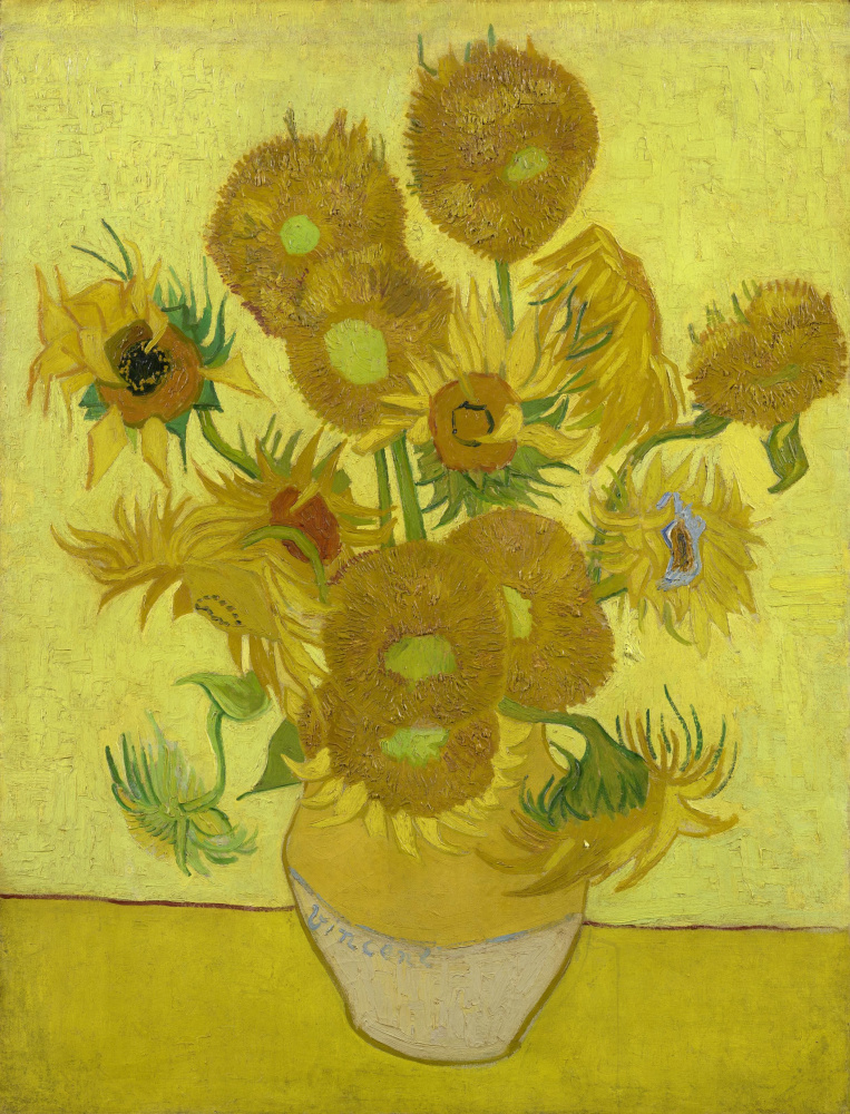 Vincent van Gogh. Sunflowers in yellow vase
