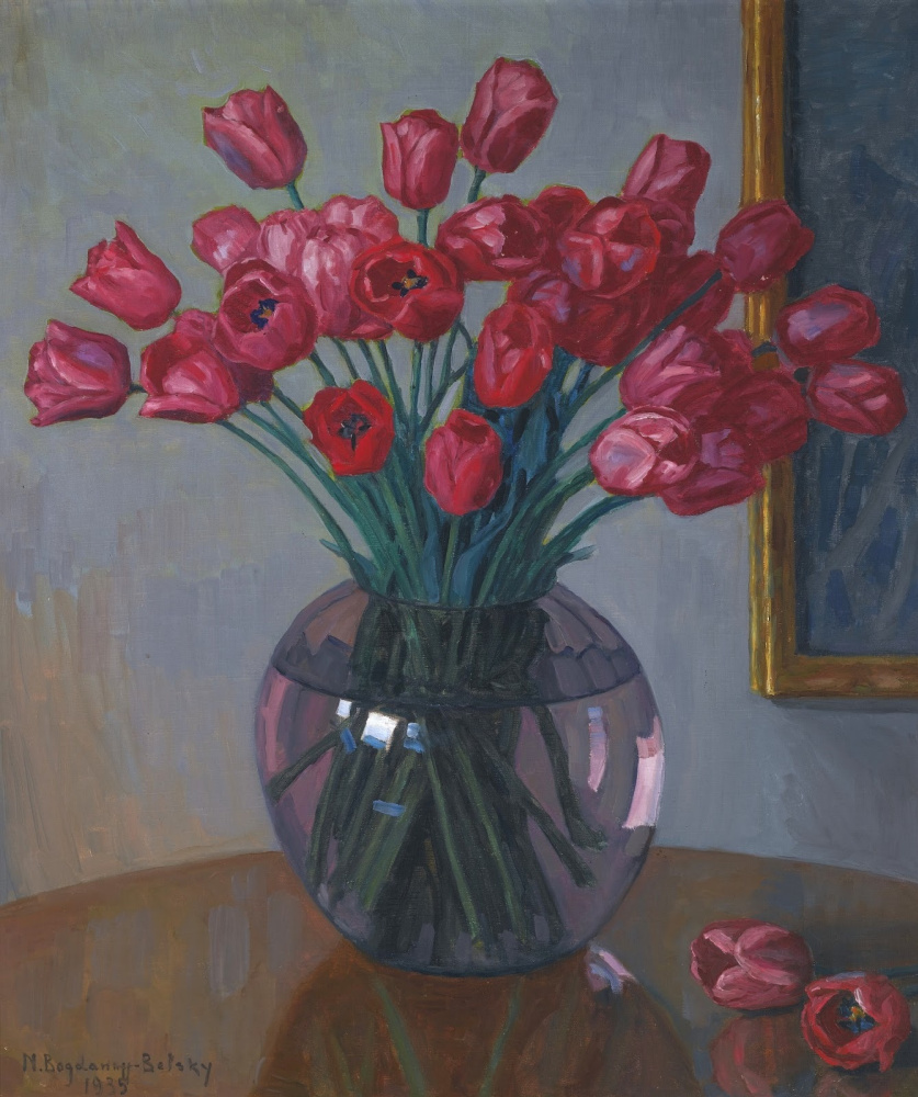 Nikolay Petrovich Bogdanov-Belsky. Still life with tulips