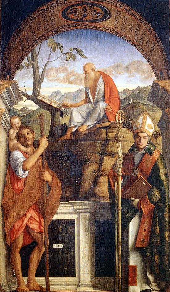 Saint Christopher, Saint Jerome and Louis of Toulouse