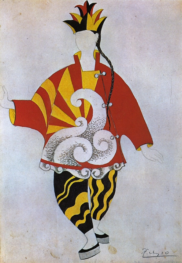 Pablo Picasso. A sketch of Chinese magician costume for the ballet "Parade"