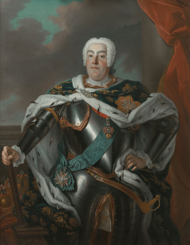 Louis de Sylvester. Portrait of the king of Poland, elector of Saxony and Grand Duke of Lithuania Augustus III