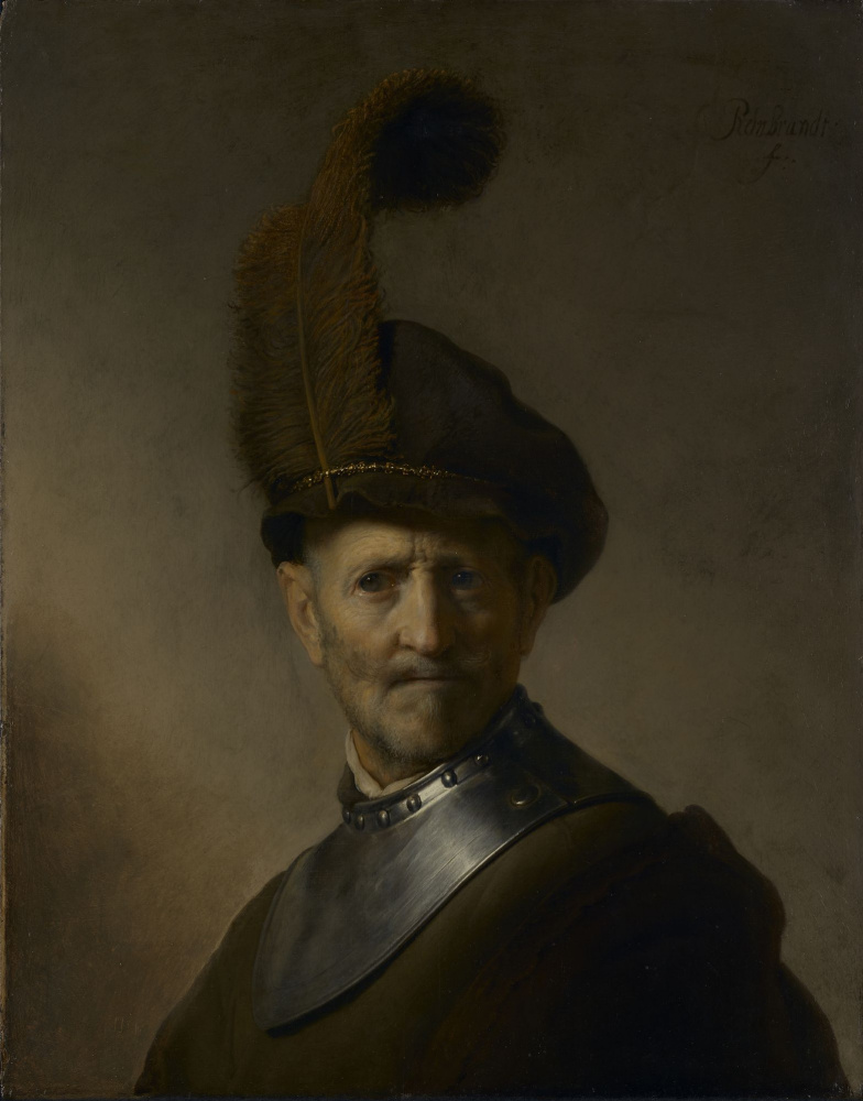 Rembrandt Harmenszoon van Rijn. An old man in military costume