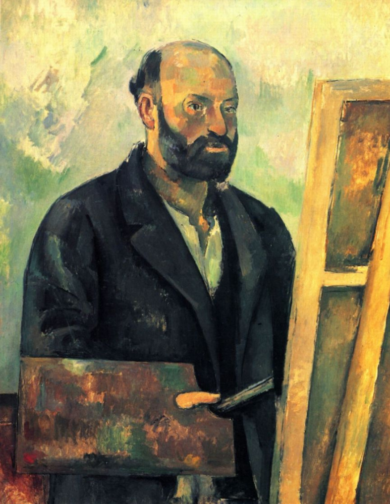 Paul Cezanne. Self-portrait with palette