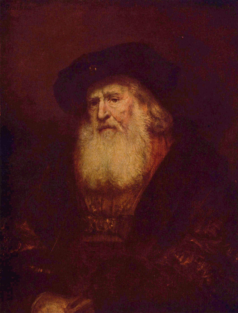 Rembrandt Harmenszoon van Rijn. Portrait of a bearded man in a beret