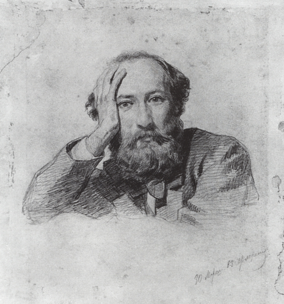 Nikolai Nikolaevich Ge. Portrait Of G. P. Kondratyev. Drawing for the painting "the last supper"