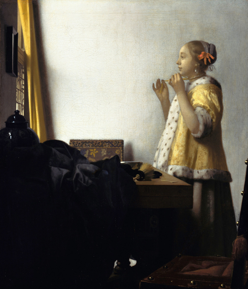 Jan Vermeer. Girl with a pearl necklace