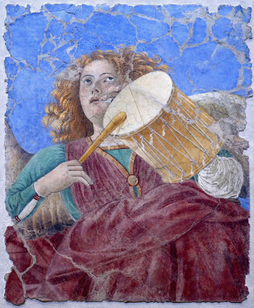 Melozzo da Forlì. Engel spielt Musik