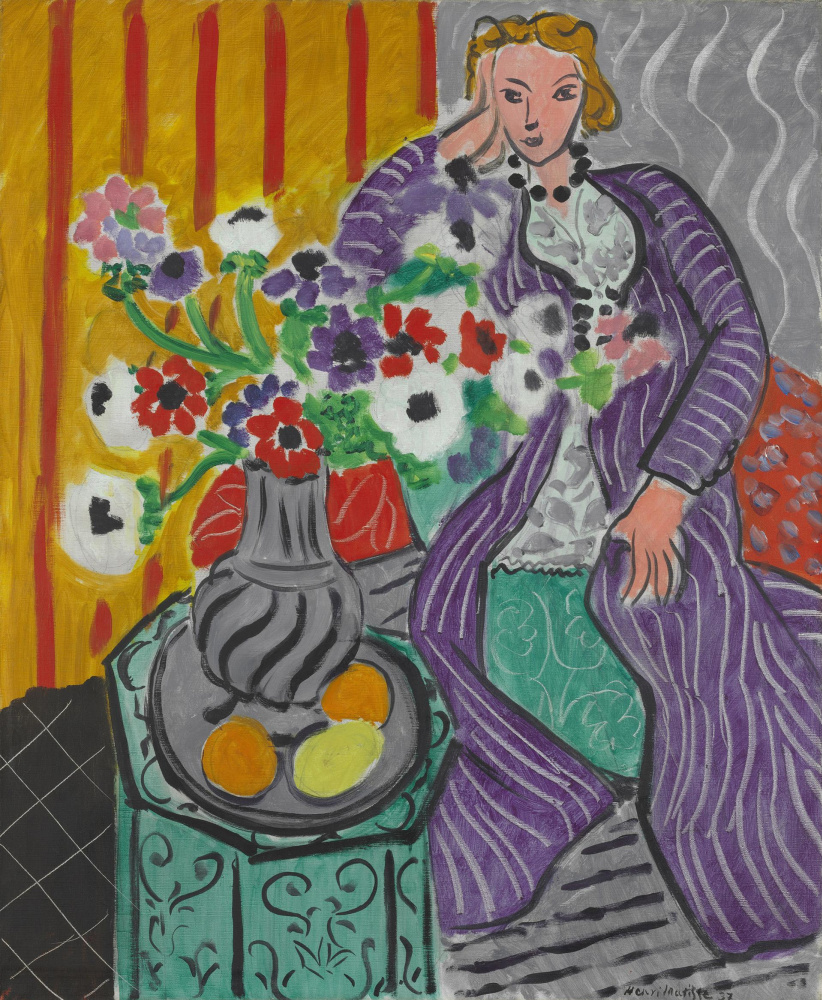 Henri Matisse. Purple robe and anemones