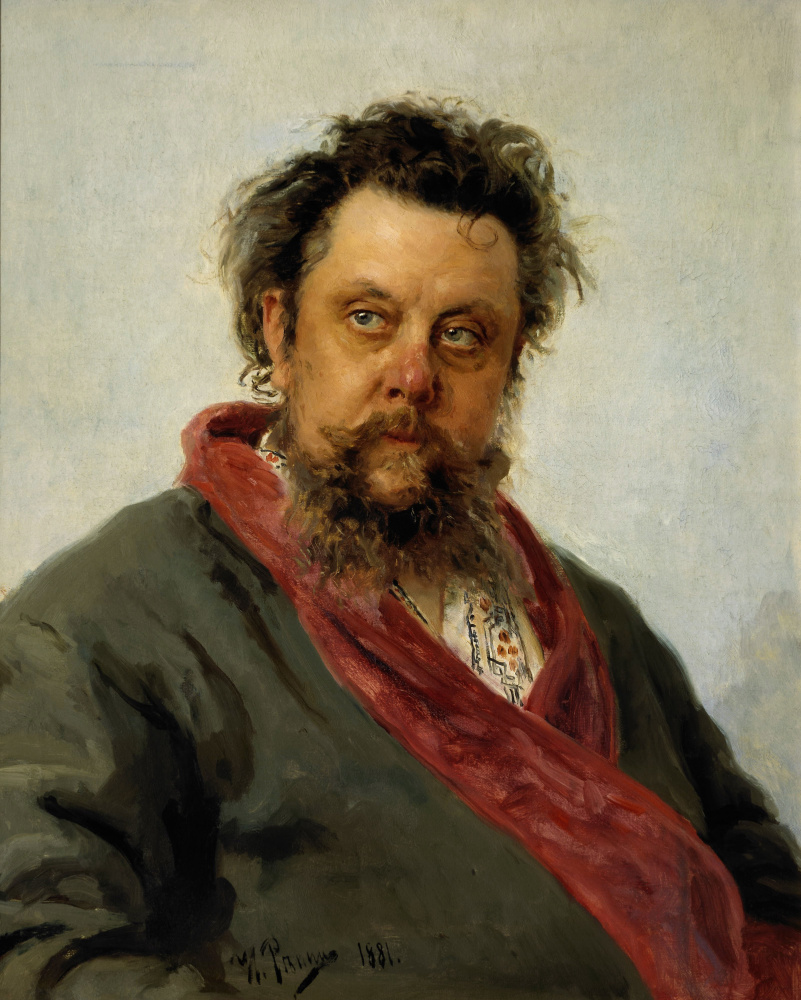 Ilya Efimovich Repin. Portrait of the composer M. P. Mussorgsky