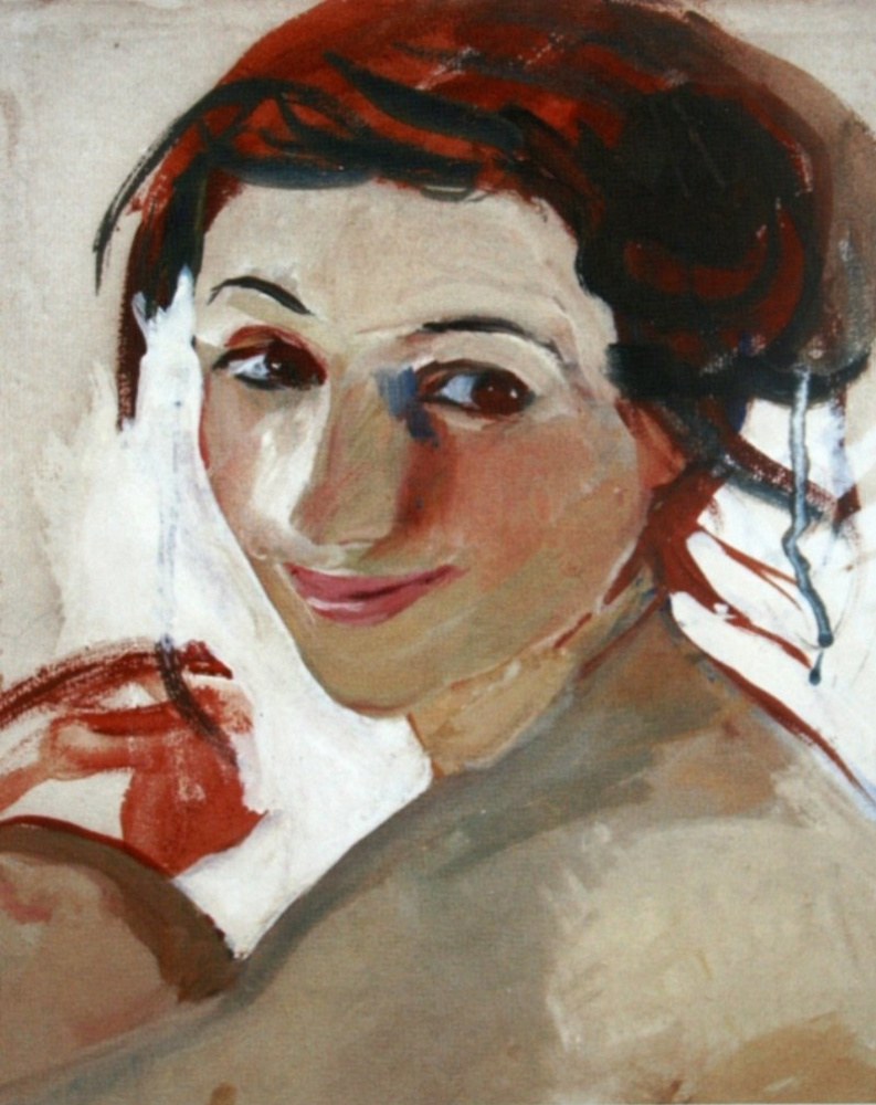 Zinaida Serebriakova. A self-portrait. Sketch