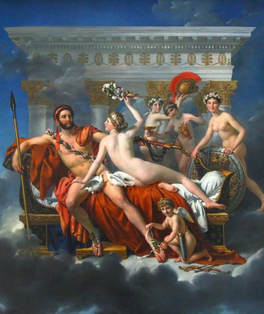 Jacques-Louis David. Mars disarmed by Venus and the three graces