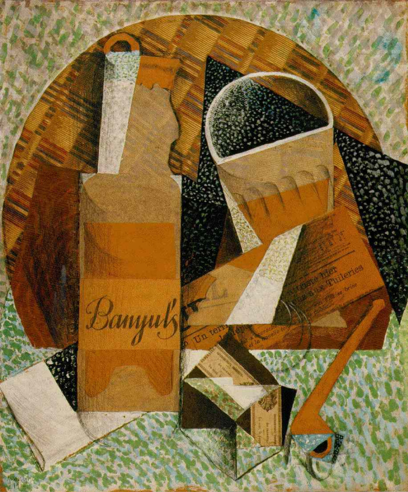 Juan Gris. Still life with a bottle