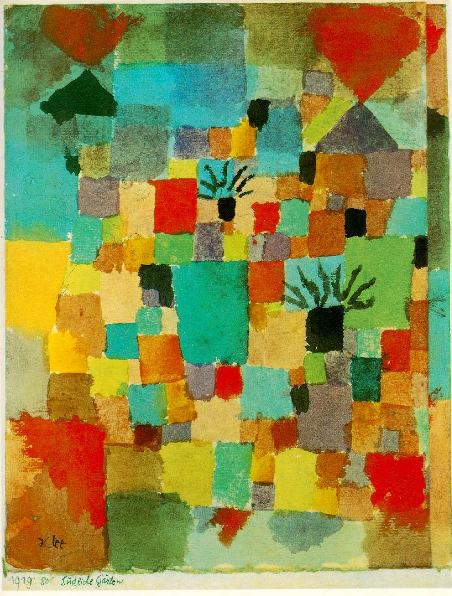 Southern gardens, 1919, 22×29 cm by Paul Klee: History, Analysis